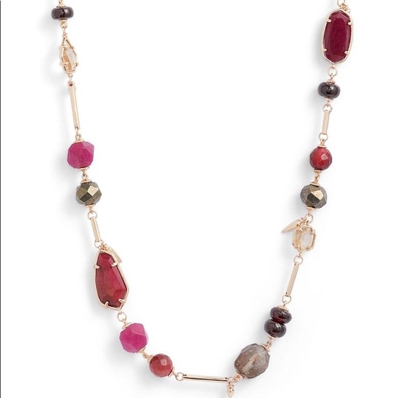 Kendra Scott Jewelry - RUTH LONG NECKLACE IN ROSE GOLD MAROON MIX